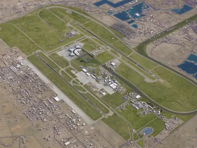 Baghdad - Airport - BGW Low-poly 3D model