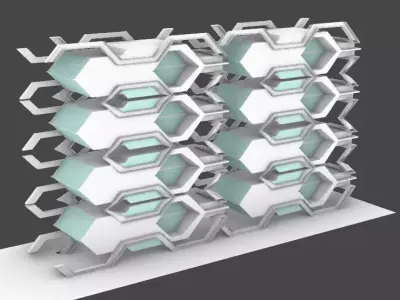 futuristic building space style 3D model 3D model