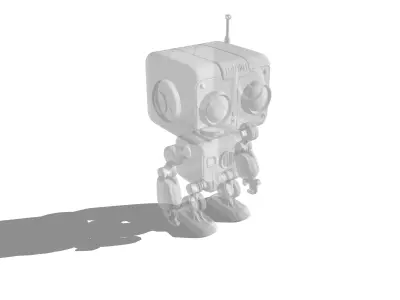 Cute Robot 3D Model STL OBJ FBX 3DS 3D model