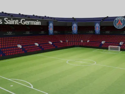 Paris Saint-Germain Football Stadium Low-poly 3D model