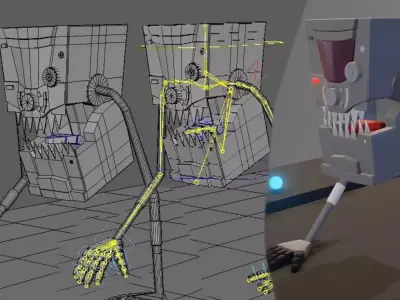 Robot Rig Low-poly 3D model