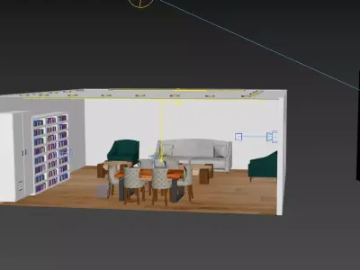 Modern Living - Dining Room Interior 3D model