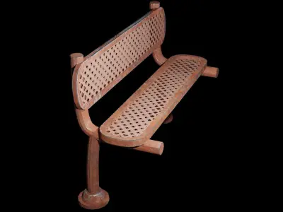 Bench - PBR Game ready - Low - Poly 3d model Low-poly 3D model