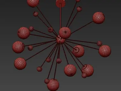 TIMELESS modern sputnik chandelier 3D model