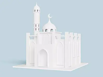 One Tower Masjid Free 3D model