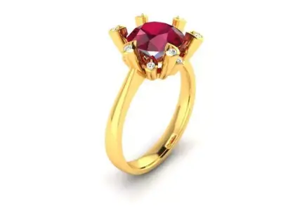 Women Ring  Render 3dm STL OBJ FBX Details 3D print model 191