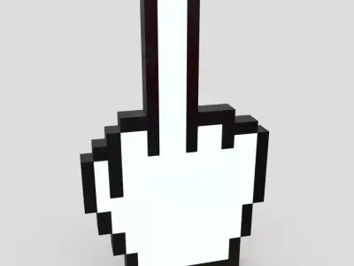 Cursor Hand 6 Low-poly 3D model