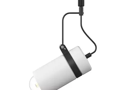 Gypsum Pendant Lamp White Orco 3D model