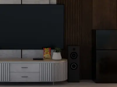Living room 3D model 77
