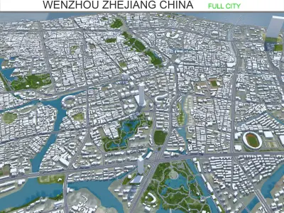 Wenzhou Zhejiang China 120km AI Low-poly 3D model