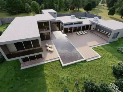 Casa Scene-villa-modern house 3D model