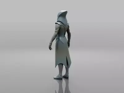 Stylized Alien Avatar Archer With Bow Low-poly 3D model