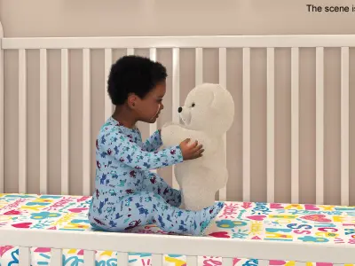  African Baby Boy with Teddy Bear Fur 