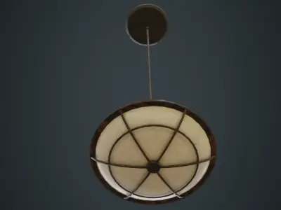 Hanging Lamp 5C Low-poly 3D model