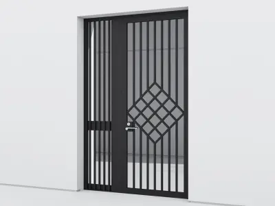 Aluminium door 235 3D model