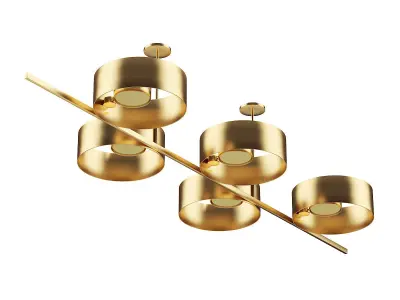 Golden Metal Ceiling Lamp 3D model