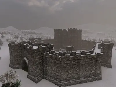 Basic Medieval Castle 3D model
