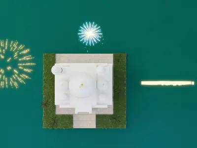 Ramadan Bumper Lowpoly Isometric 3D model