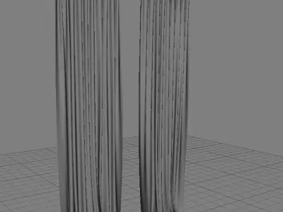Curtains simple detailed  3D model