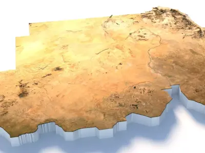 Sudan Terrain Country 3D model