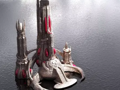 Motu Castle Brightmoon inspired City  3D model