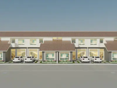 Link house 2 story 3D model