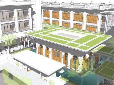 COLONIAL STYLE HOTEL 3D model