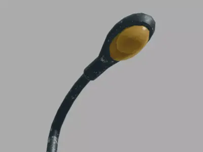 Simple Low-Poly Street Lamp Low-poly 3D model