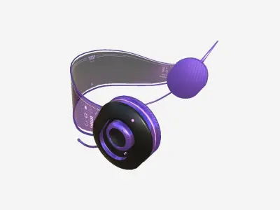 SciFi Glasses H10 Black Purple - Character Design Fashion Low-poly 3D model