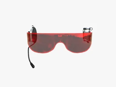 SciFi Glasses D03 Red - Character Design Fashion Low-poly 3D model