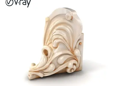 Art Nouveau Decorative Moldings model pack Low-poly 3D model