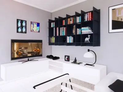 living room 2 interior 3D model