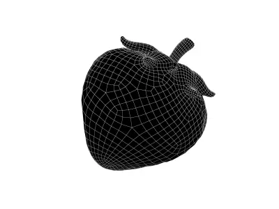 Strawberry v1 003 Low-poly 3D model