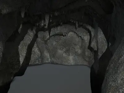 Big Cave lowpoly 3D model