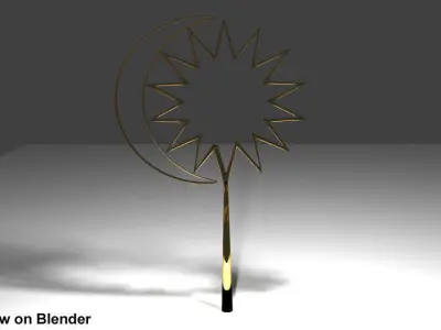 Symbol of Bulan Sabit 3D model