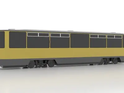 Tatra B6A2M Low Low-poly 3D model