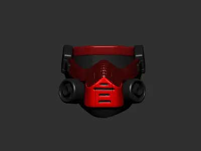 helmet high poly sculpt 3d printable  3D model 123