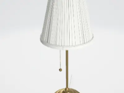 Minimalist Bedside Lamp 3D Asset for Home Decor 3D model