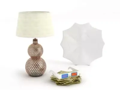 Home Decor Accessories Lamp 3d Glasses 3D model