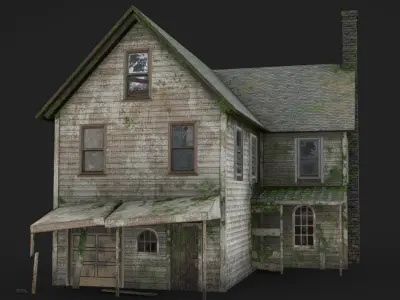 House 04 - Abandoned Low-poly 3D model