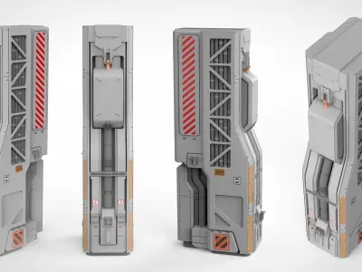 sci-fi Architecture kitbash 24 3D model