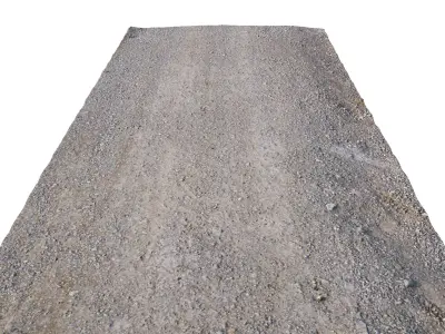 Gravel Road 3D Scan Low-poly 3D model