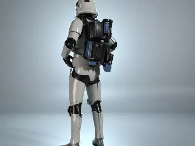 Stormtrooper Imperial assets Low-poly 3D model