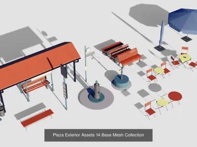 Street Exterior 3D Model Pack