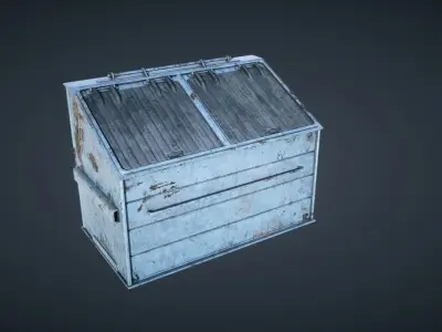 Bin Container Low-poly 3D model