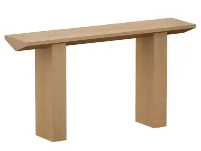 Van Natural Wood Console Table Crate and Barrel 3D model