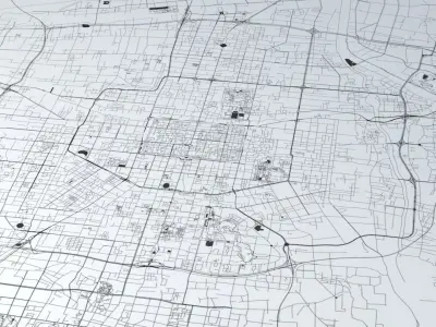 Xian Road Network and Streets 3D model