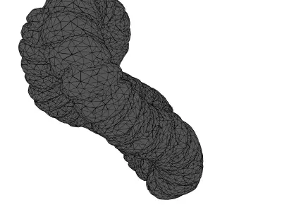 Stylized Abstract Twisted Figure Eight Low-poly 3D model