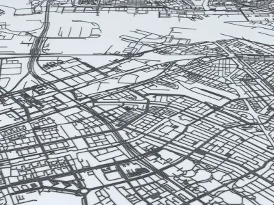 Amsterdam Road Network and Streets 3D model