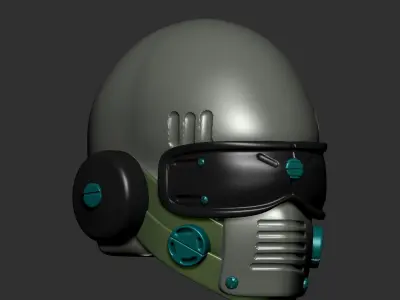 helmet high poly sculpt 3d printable ver 7 3D model 3D model 196
